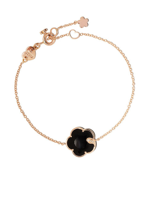 18kt rose gold Petit Joli onyx and diamond bracelet
